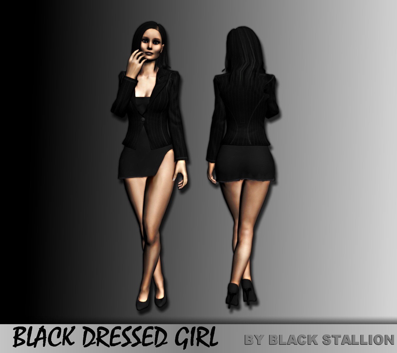 Black Dressed Girl - СКИНЫ ДЛЯ GTA SA - Каталог файлов - Сайт клана  ARMA-SA-MP